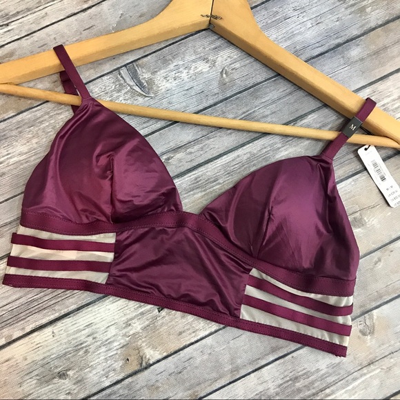 Victoria's Secret Other - Victoria's Secret Wine Silky Bra, Size M NWT